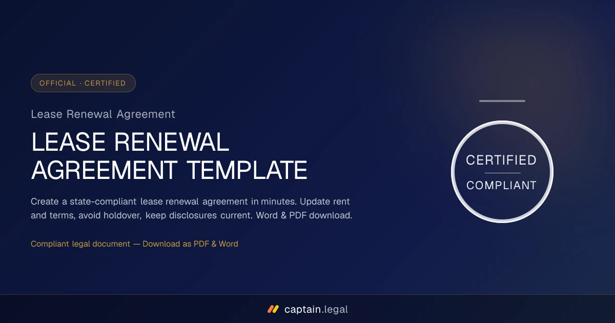 Lease Renewal Agreement