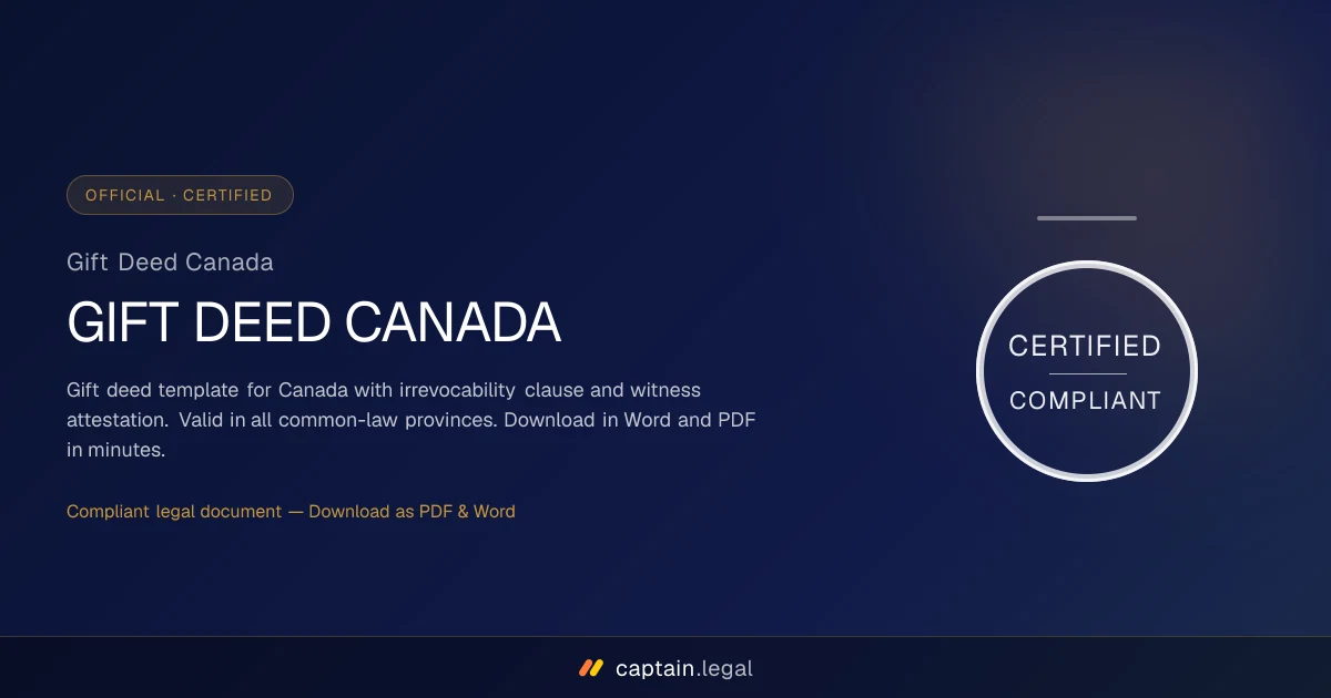 Gift Deed Canada