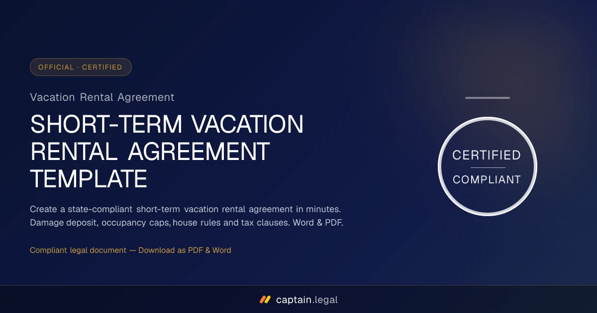 Vacation Rental Agreement