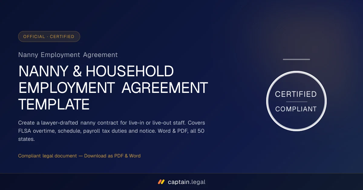 Nanny Employment Agreement
