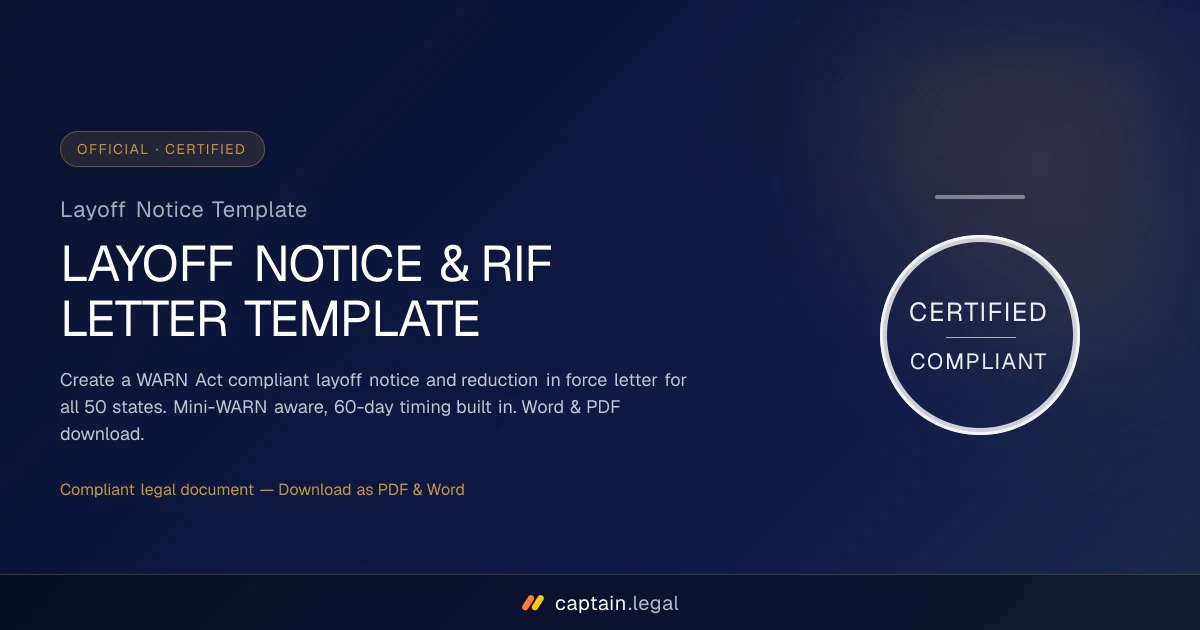 Layoff Notice Template