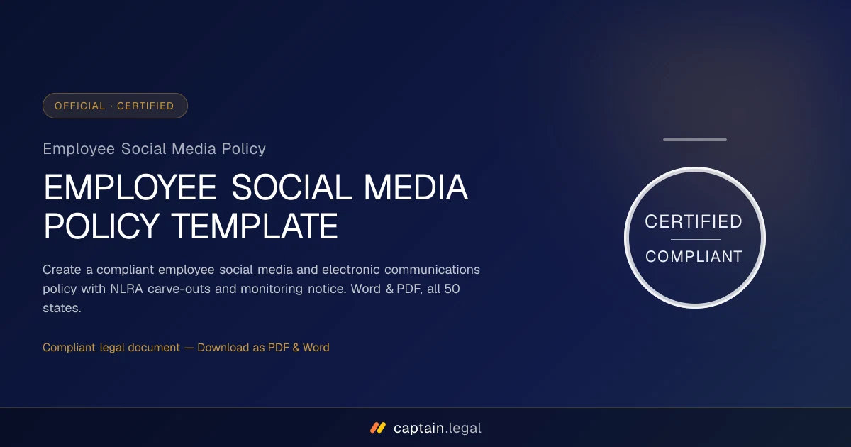Employee Social Media Policy