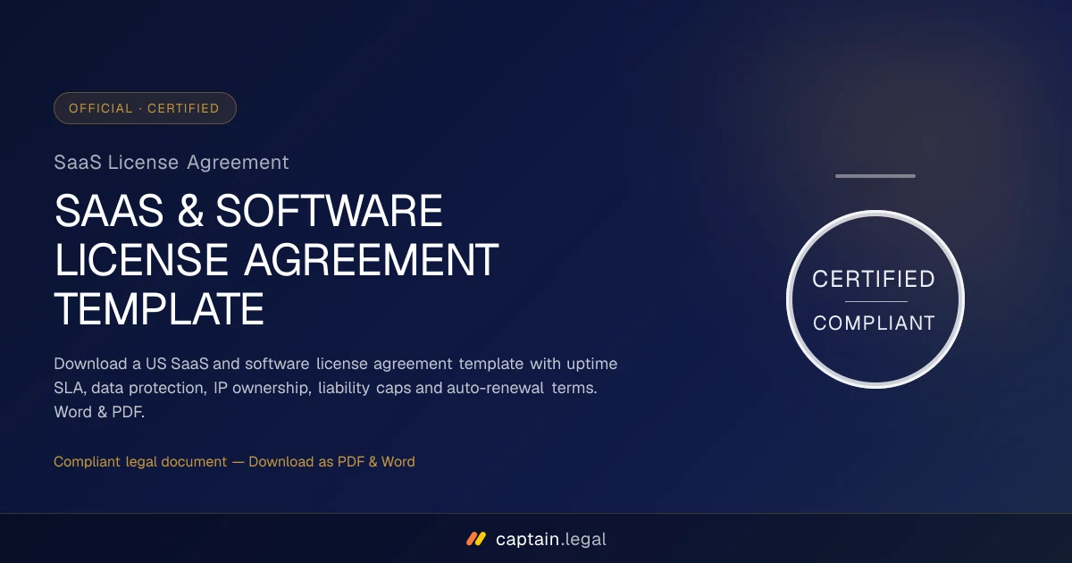 SaaS License Agreement