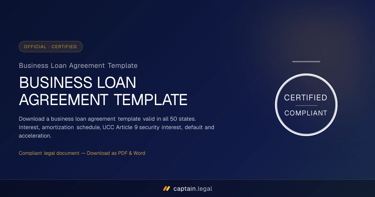 Business Loan Agreement Template