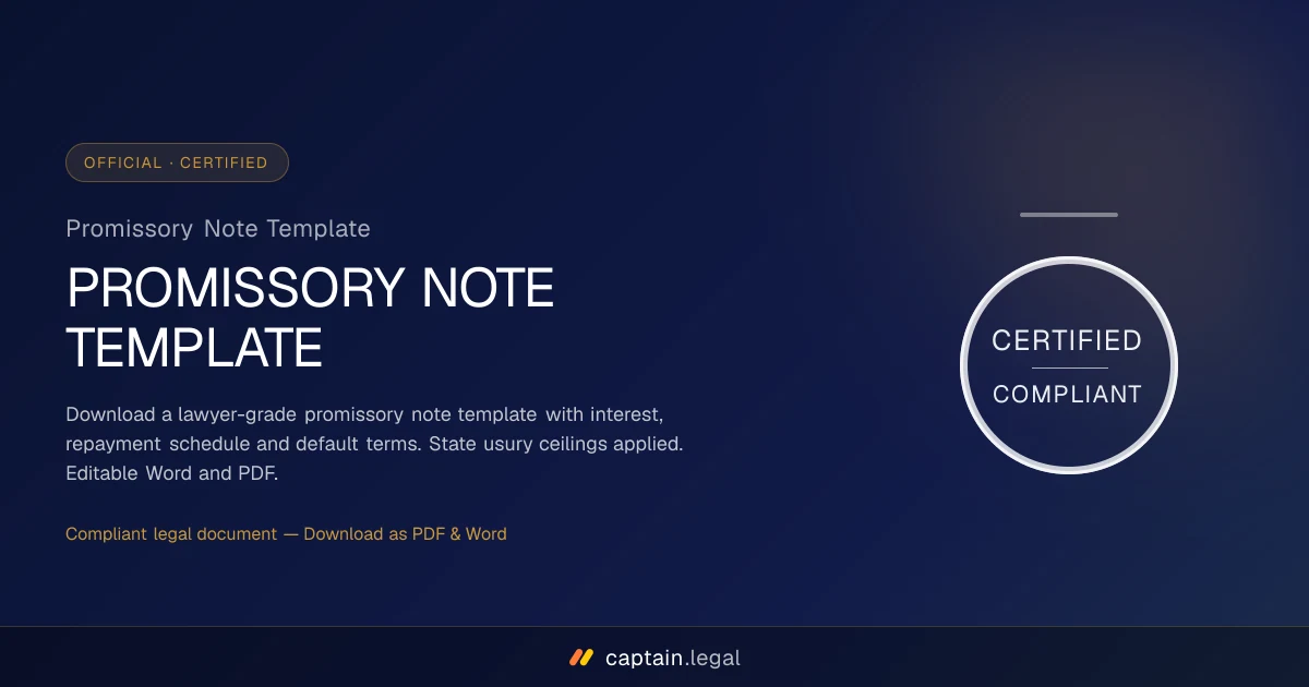 Promissory Note Template