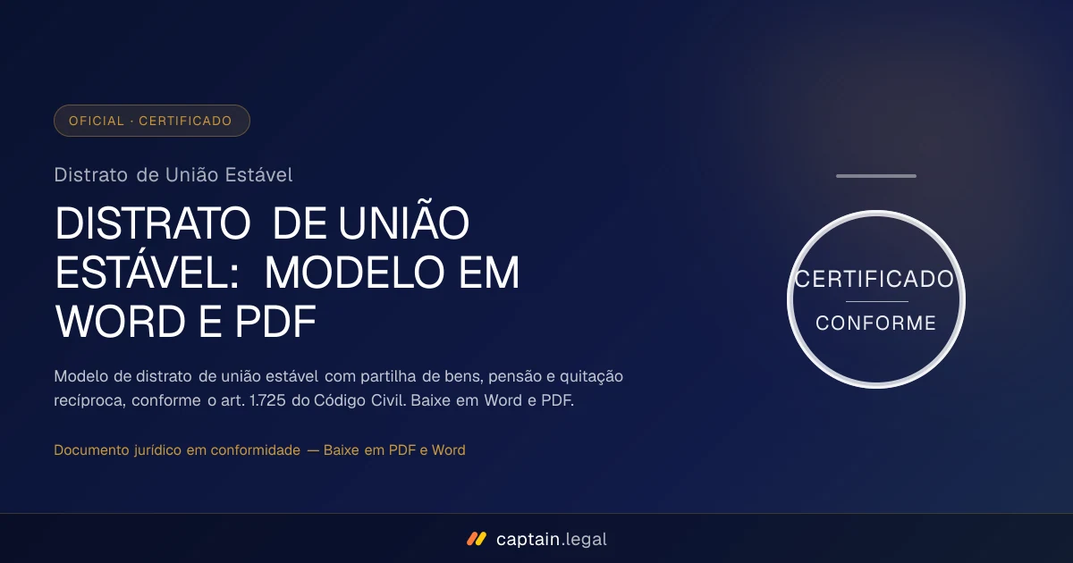Distrato de União Estável