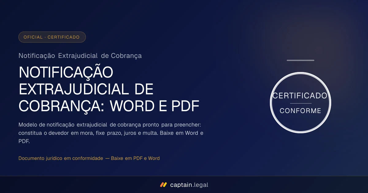 Notificação Extrajudicial de Cobrança