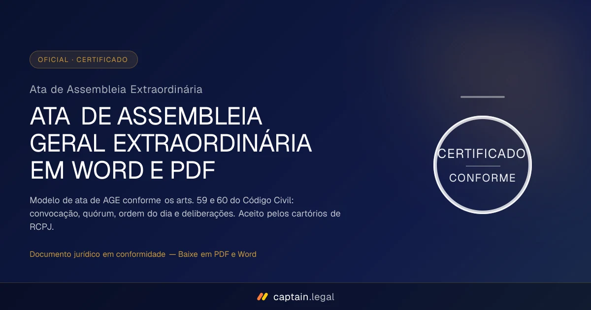 Ata de Assembleia Extraordinária
