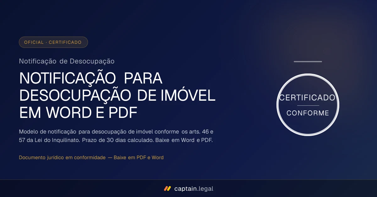 Notificação de Desocupação