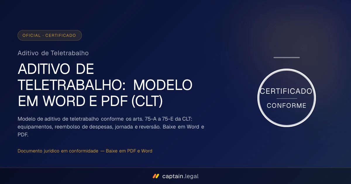 Aditivo de Teletrabalho