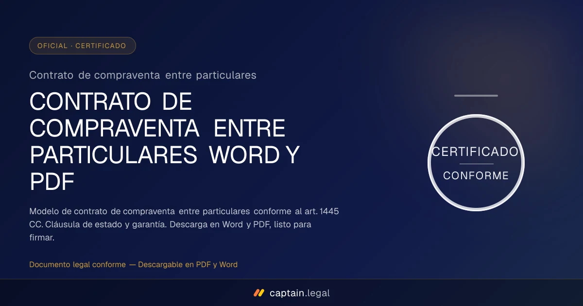 Contrato de compraventa entre particulares