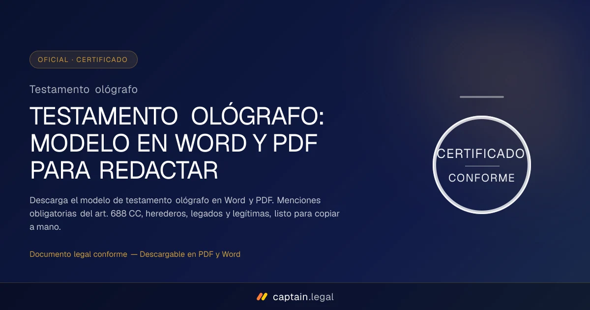 Testamento ológrafo