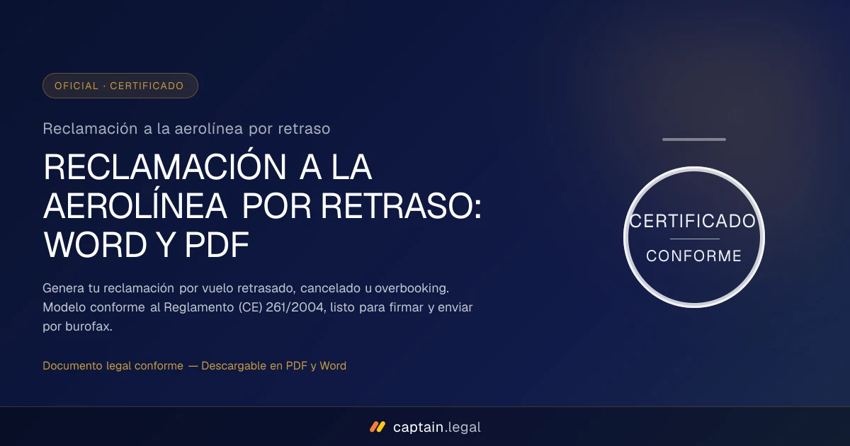 Reclamación a la aerolínea por retraso