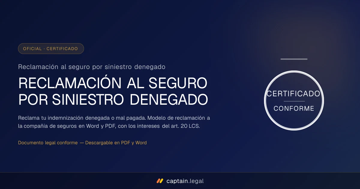 Reclamación al seguro por siniestro denegado