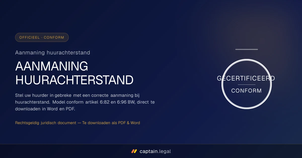 Aanmaning huurachterstand