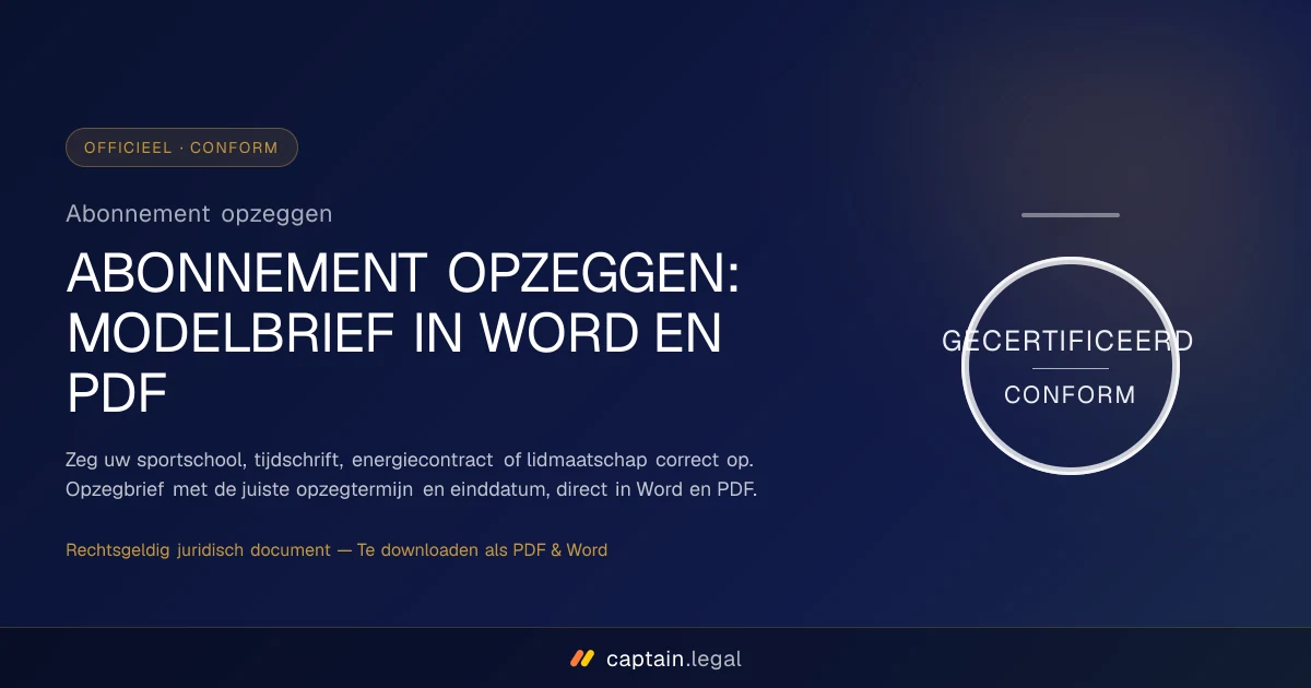 Abonnement opzeggen