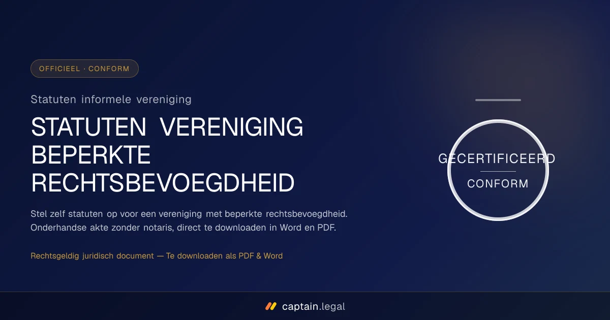 Statuten informele vereniging