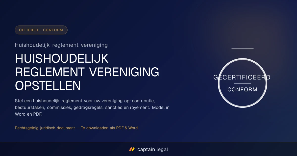 Huishoudelijk reglement vereniging