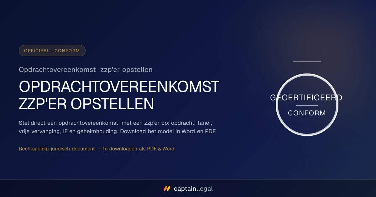 Opdrachtovereenkomst zzp'er opstellen