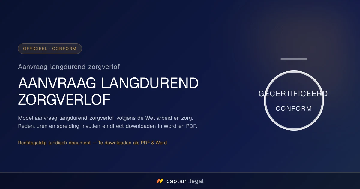Aanvraag langdurend zorgverlof
