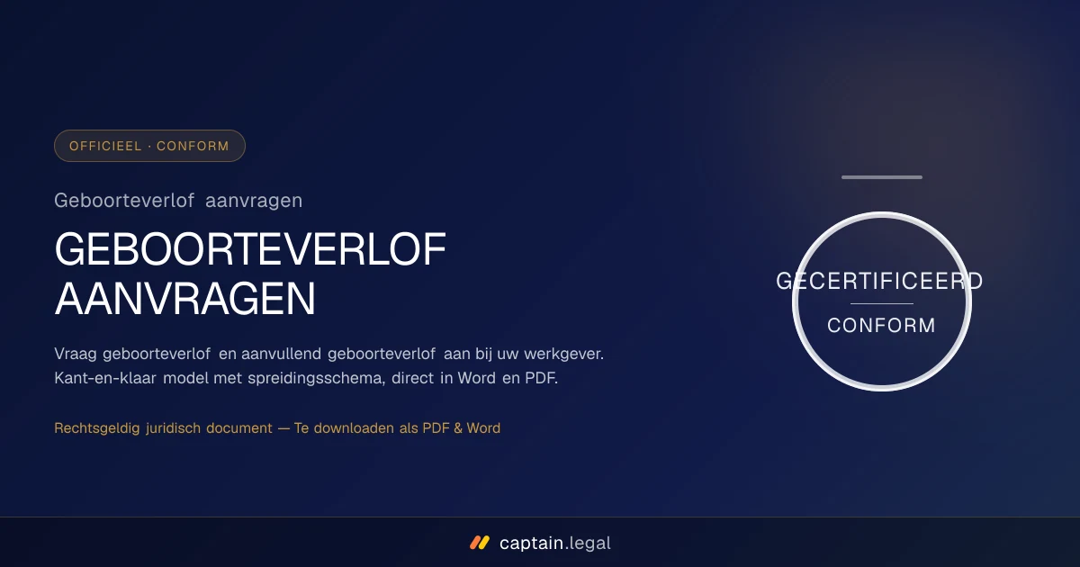 Geboorteverlof aanvragen