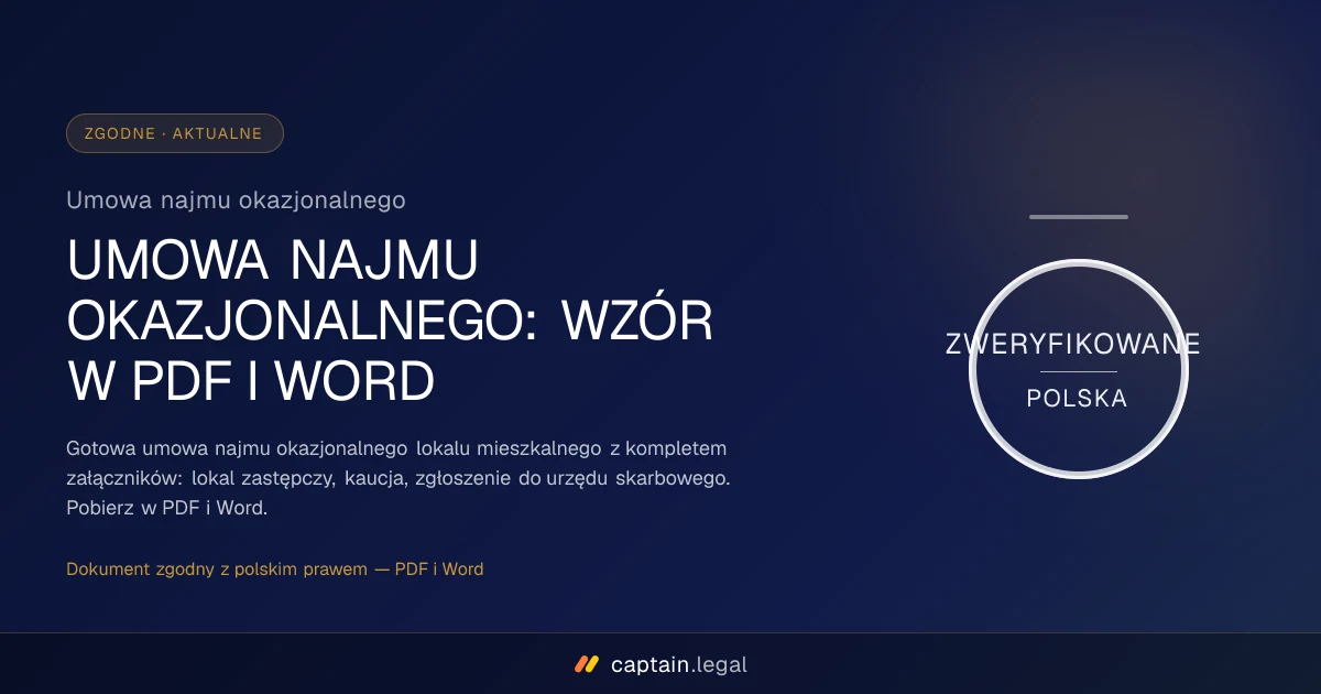 Umowa najmu okazjonalnego