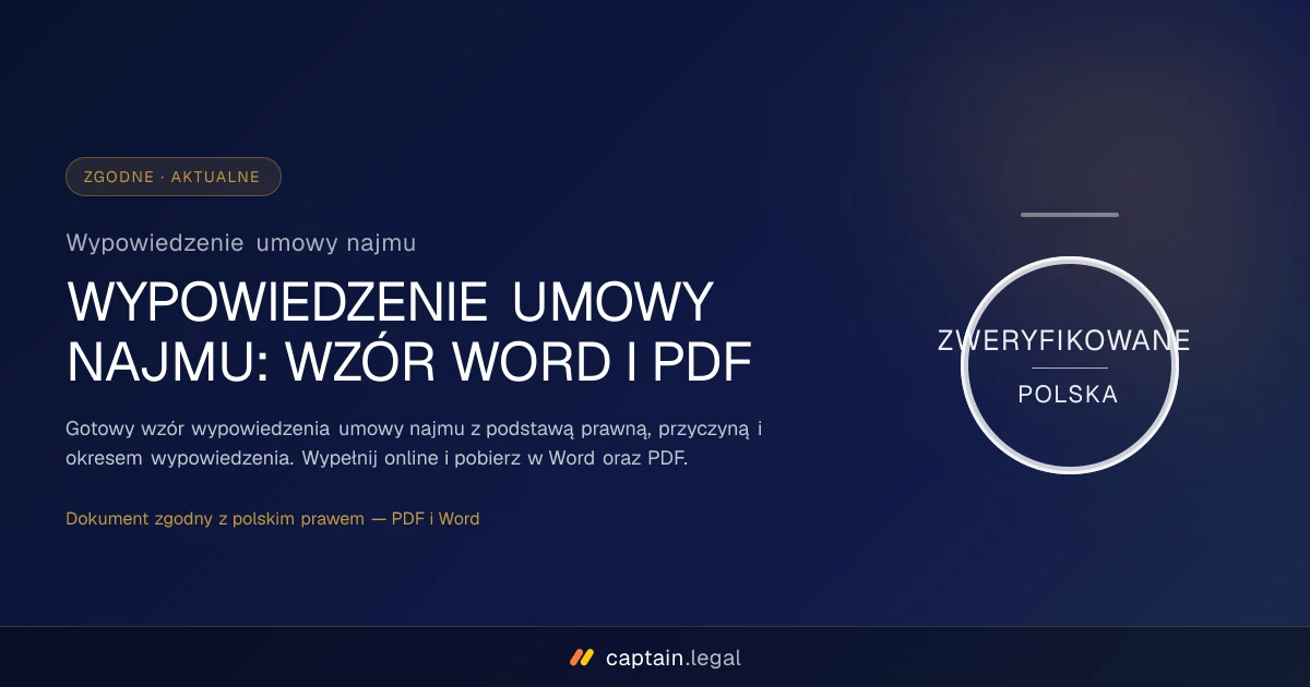 Wypowiedzenie umowy najmu