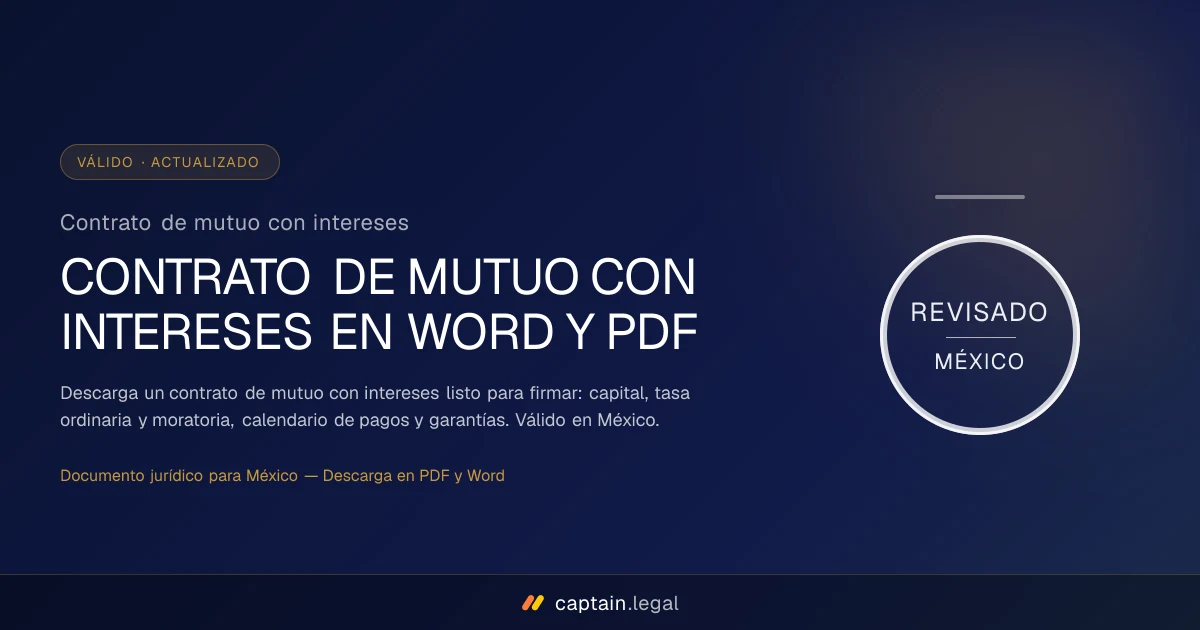 Contrato de mutuo con intereses