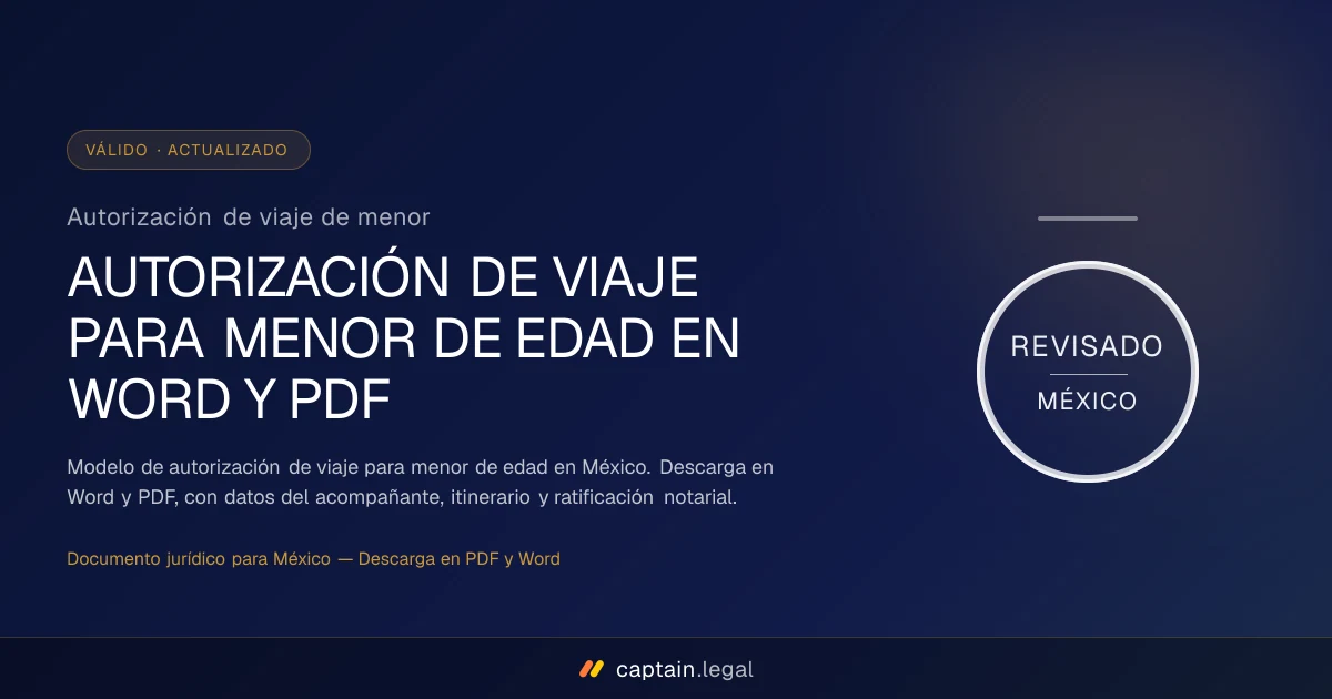 Autorización de viaje de menor