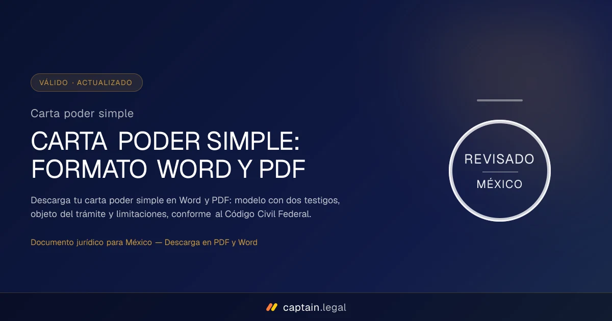 Carta poder simple