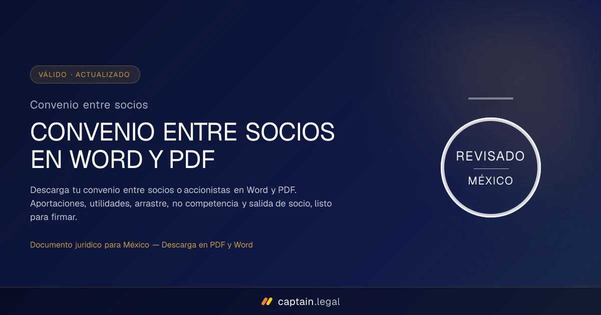 Convenio entre socios