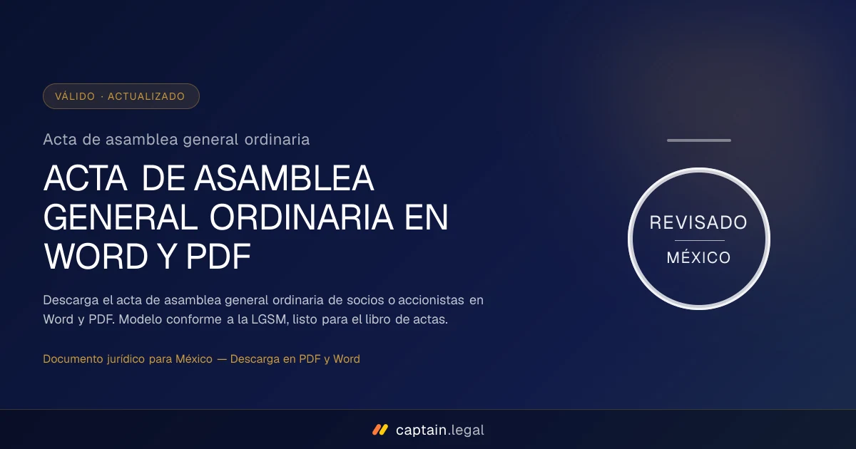 Acta de asamblea general ordinaria