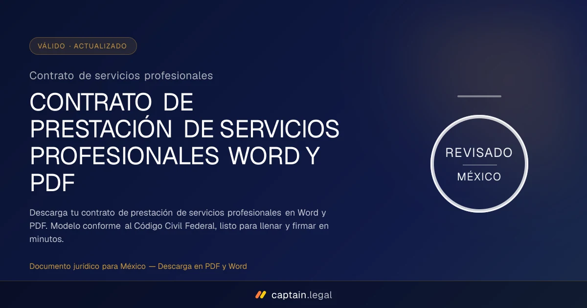 Contrato de servicios profesionales