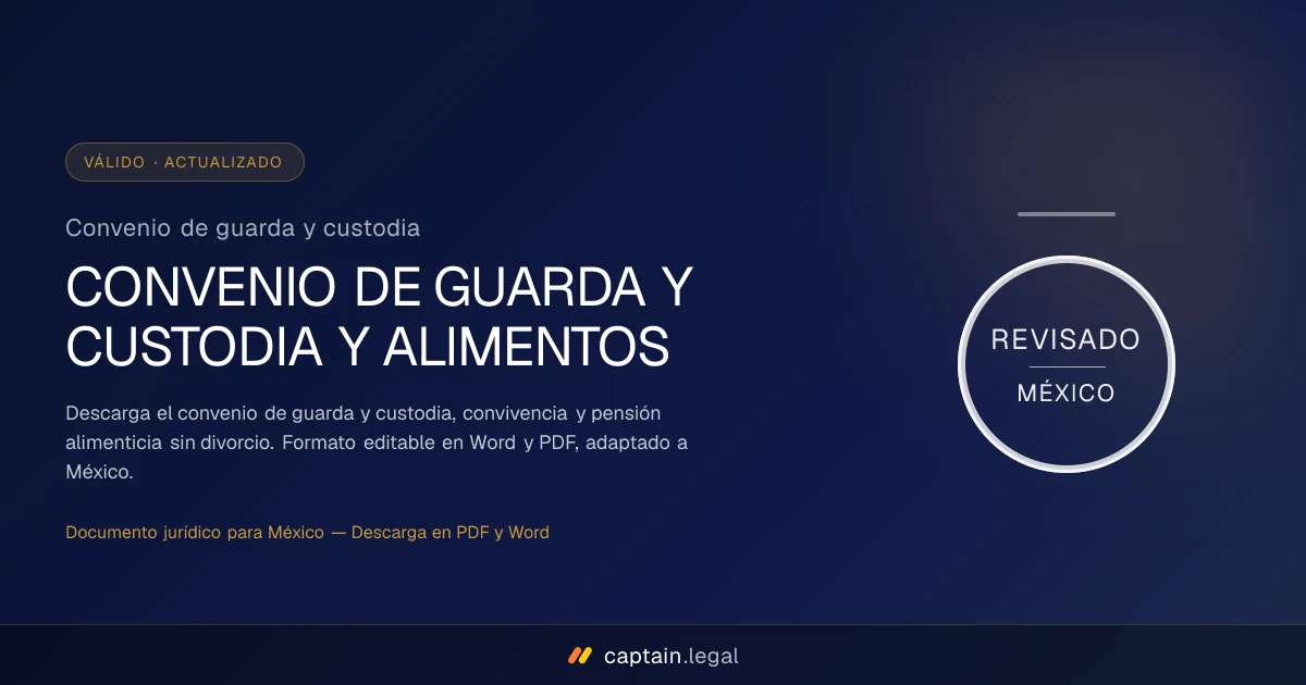 Convenio de guarda y custodia