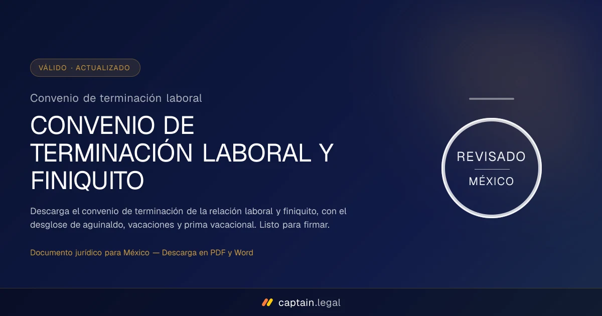 Convenio de terminación laboral