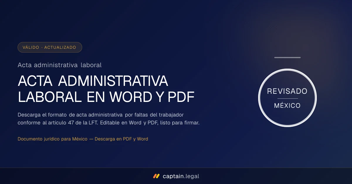 Acta administrativa laboral
