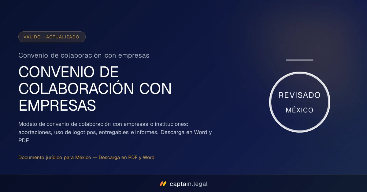 Convenio de colaboración con empresas