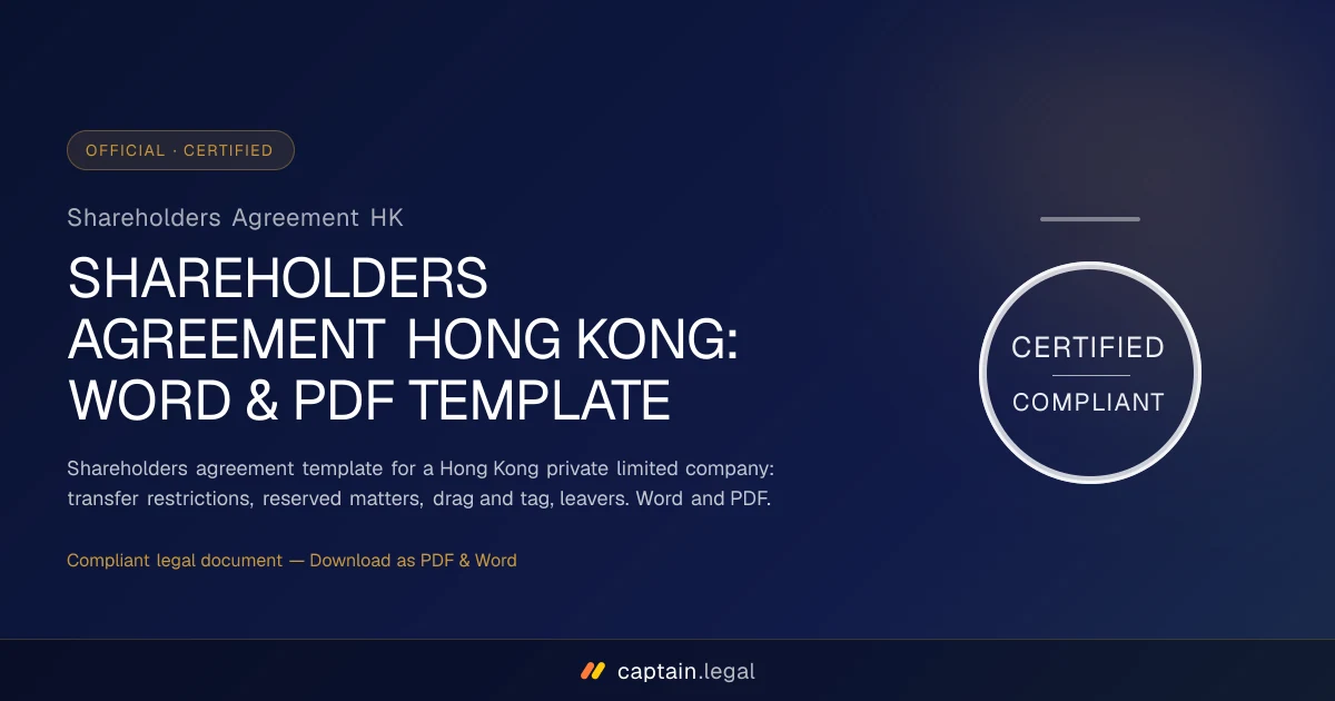 Shareholders Agreement HK