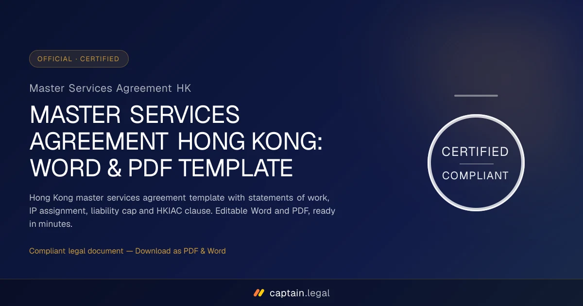 Master Services Agreement HK