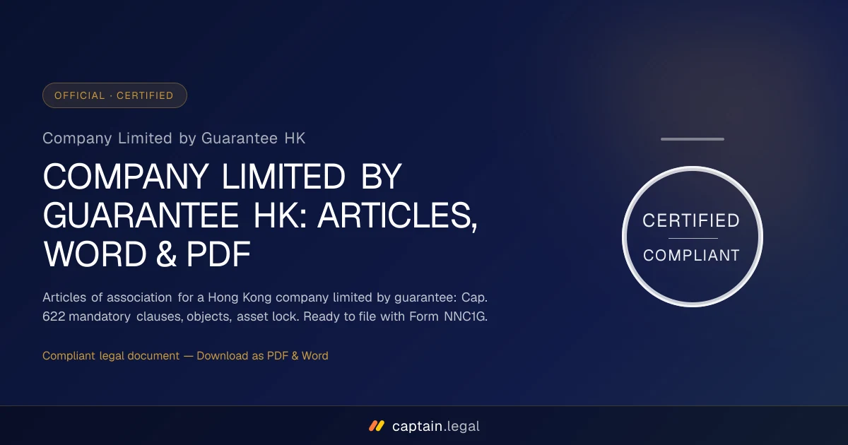 Company Limited by Guarantee HK