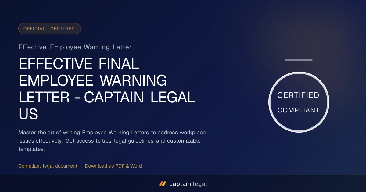 Effective Employee Warning Letter