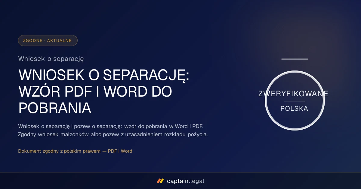 Wniosek o separację