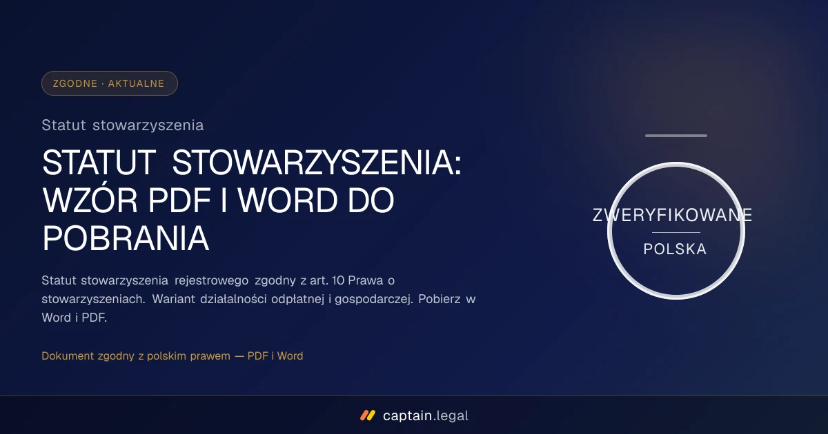 Statut stowarzyszenia