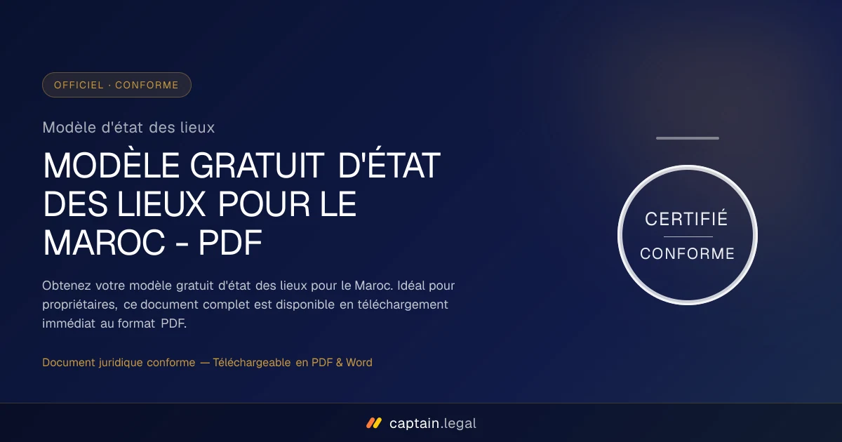 Modèle d'état des lieux