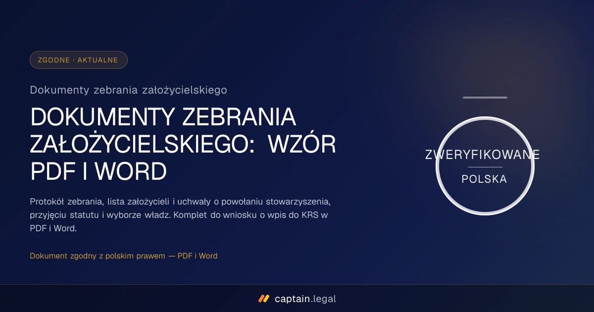 Dokumenty zebrania założycielskiego