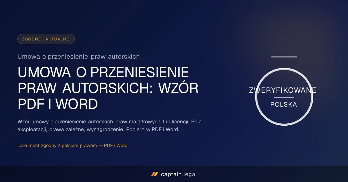 Umowa o przeniesienie praw autorskich