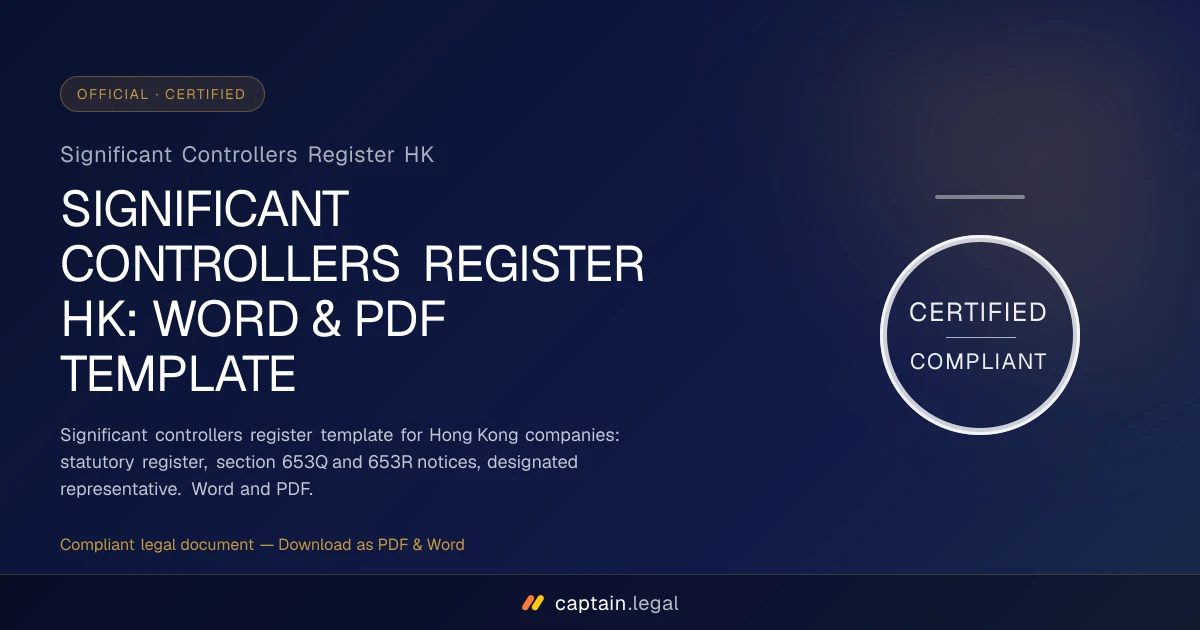 Significant Controllers Register HK