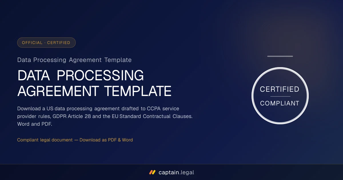 Data Processing Agreement Template