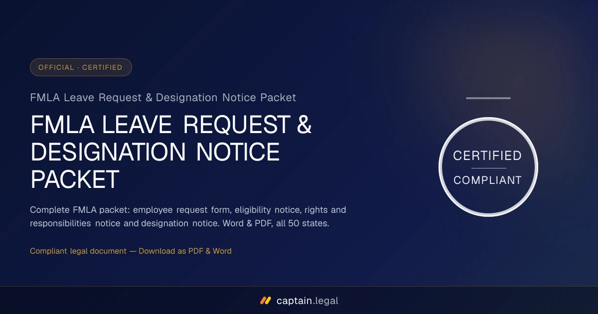 FMLA Leave Request & Designation Notice Packet
