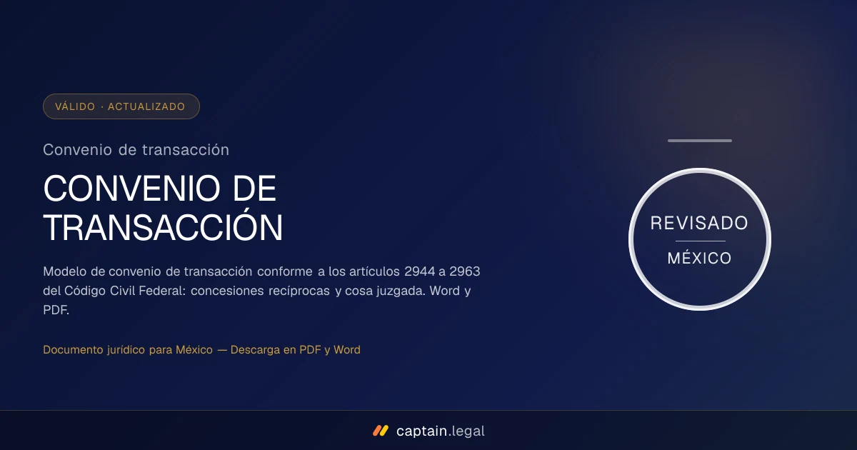 Convenio de transacción